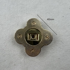 Golden Symmetrical Flower Shape Lock