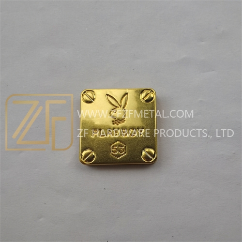 33mm Playboy Custom Square Exquisite Decoration With Logo For Bag