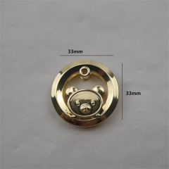 33mm Custom Lightweight Golden Bear Pendant For Bag