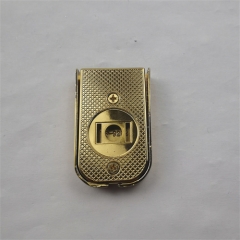 27mm Custom Golden Double Tube Thick Magnet Lock For Bag