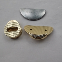 Golden Half-moon Shape Crystal Press Lock