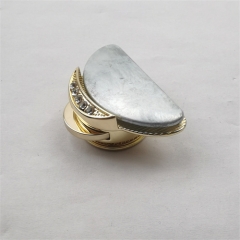 Golden Half-moon Shape Crystal Press Lock