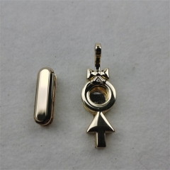 11mm Cute human-shaped light gold edge clip for bag