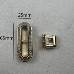 Golden Hollow Double-Circles Turn Lock