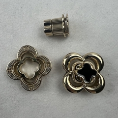 Colorful Epoxy Hollow Flower Shape Turn Lock