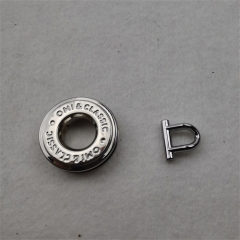 22mm Customized round nickel hook lock with logo for bag