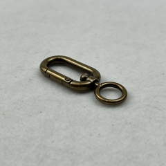 10mm Antique Dark-Gold Oval Snap Hook