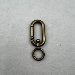 10mm Antique Dark-Gold Oval Snap Hook