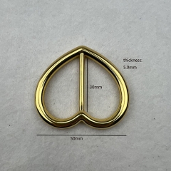 30mm Classic Golden Heart-Shape Buckle