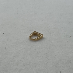 8mm Golden Small D Ring